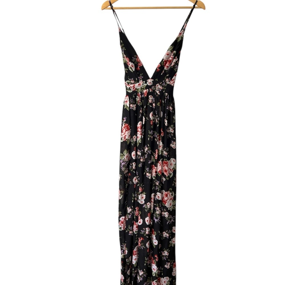 Floral Black Maxi Dress - Picture 4 of 5